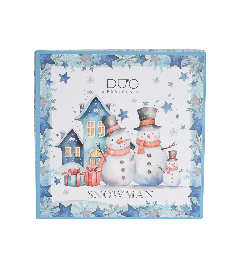 Komplet 2 talerze deserowe SNOWMAN