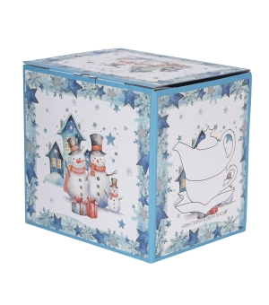 Filiżanka z dzbankiem, spodkiem i zaparzaczem SNOWMAN