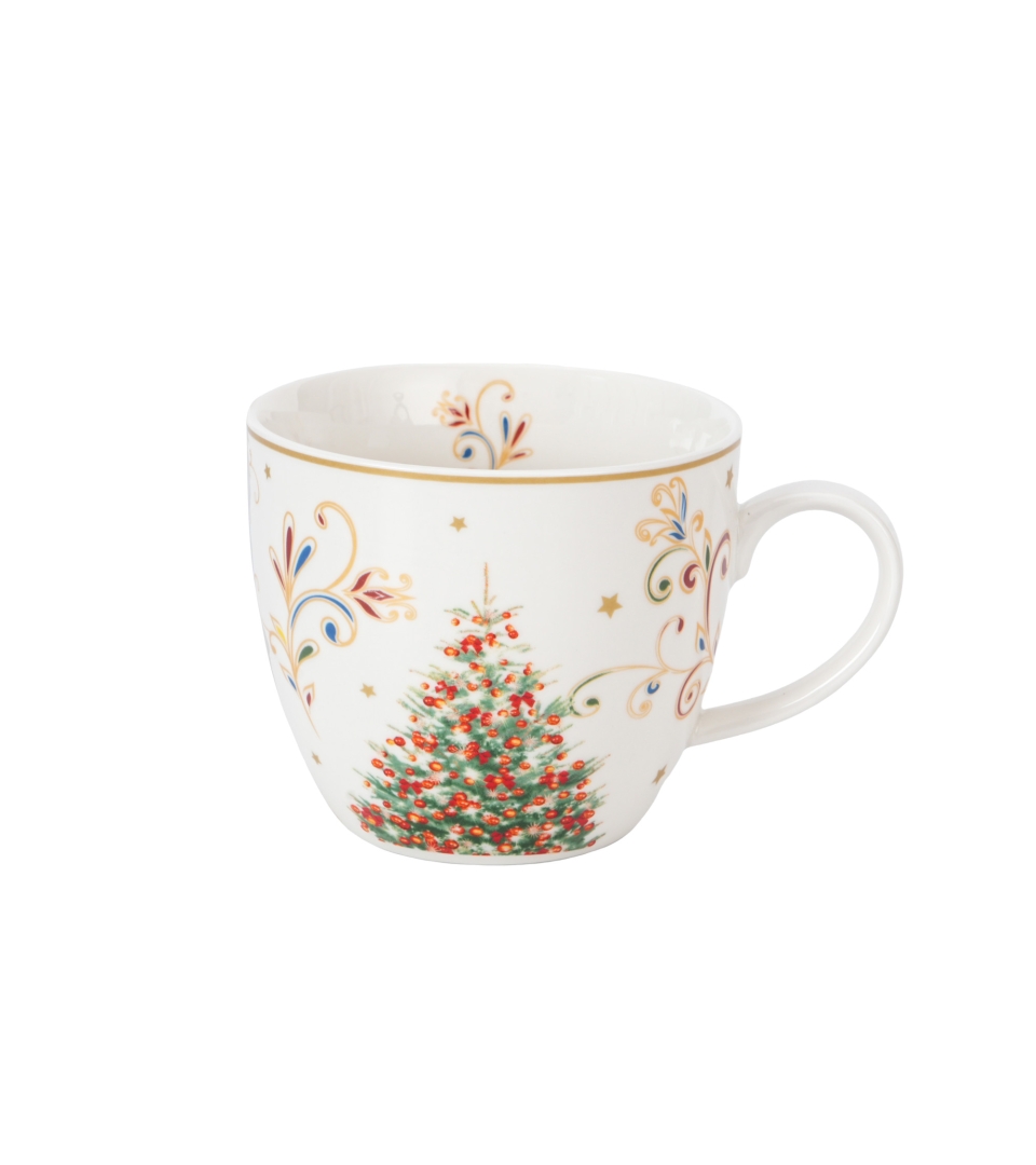 Kubek 460 ml "w koszyczku" CHRISTMAS MAGIC