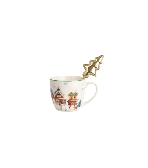 Kubek 460 ml z metalowym zaparzaczem CHRISTMAS VILLAGE