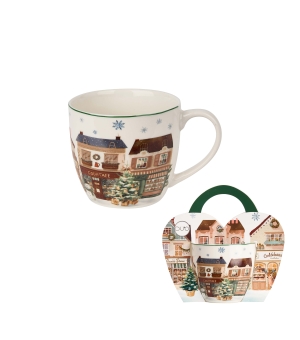 Kubek 460 ml "w koszyczku" CHRISTMAS CITY 2