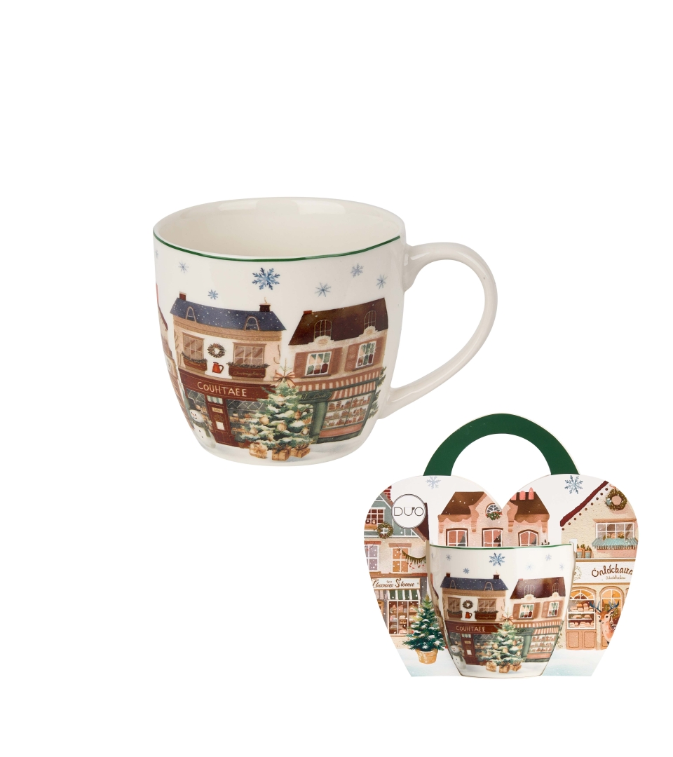 Kubek 460 ml "w koszyczku" CHRISTMAS CITY 2