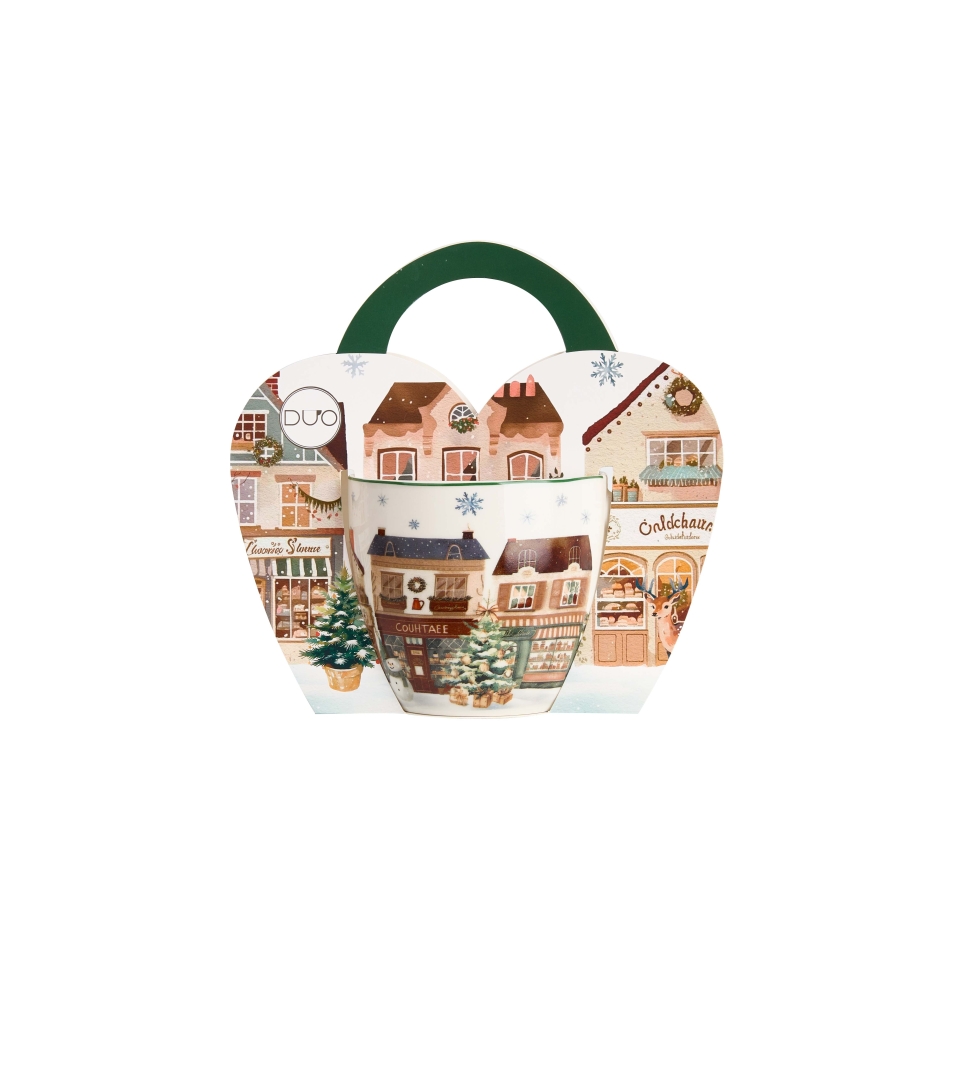 Kubek 460 ml "w koszyczku" CHRISTMAS CITY 2