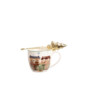 Kubek 460 ml z metalowym zaparzaczem CHRISTMAS CITY 2