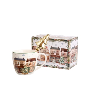 Kubek 460 ml z metalowym zaparzaczem CHRISTMAS CITY 2
