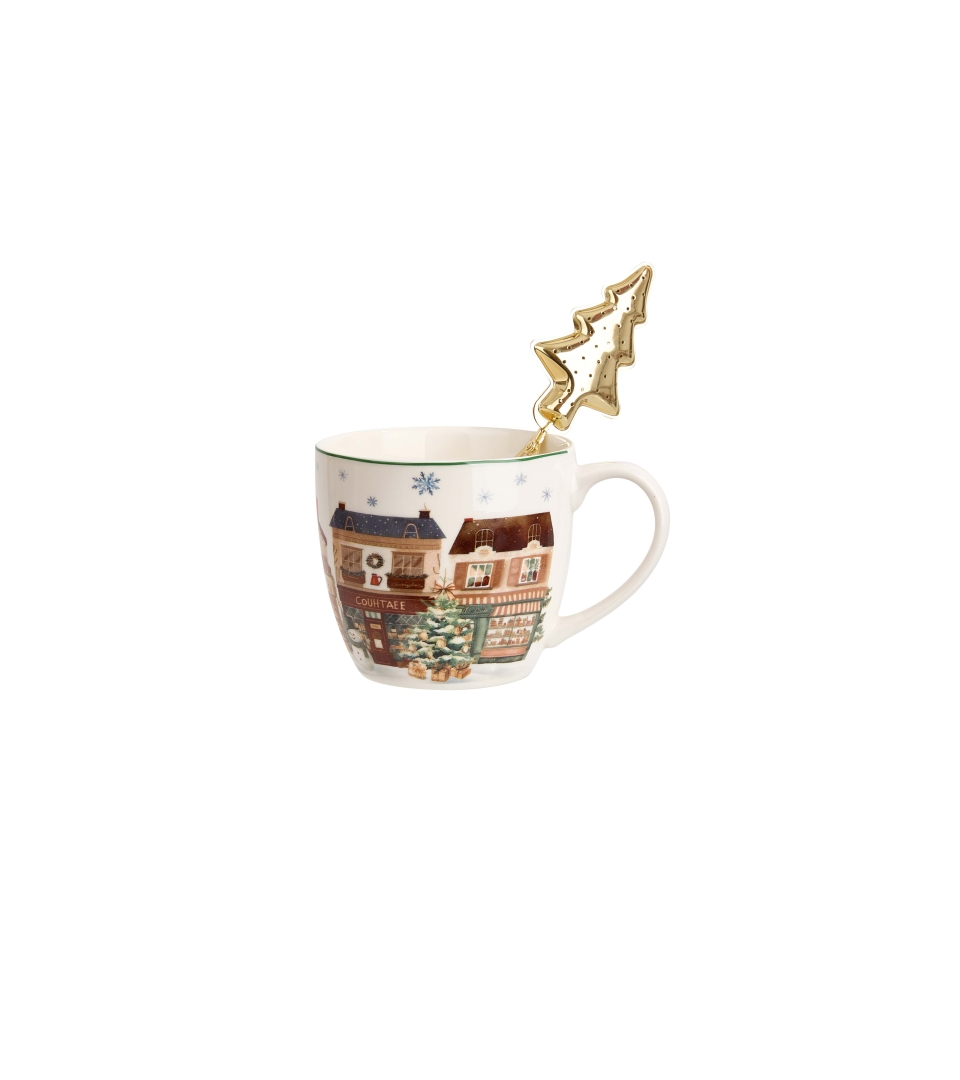 Kubek 460 ml z metalowym zaparzaczem CHRISTMAS CITY 2