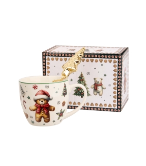 Kubek 460 ml z metalowym zaparzaczem CHRISTMAS CUTIES