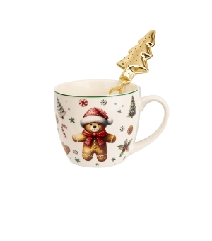 Kubek 460 ml z metalowym zaparzaczem CHRISTMAS CUTIES