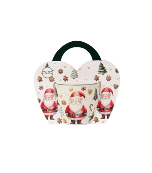 Kubek 460 ml "w koszyczku" SANTA CLAUS