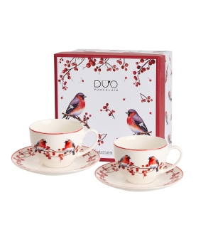 2 Filiżanki ze spodkami CHRISTMAS BIRDS 3