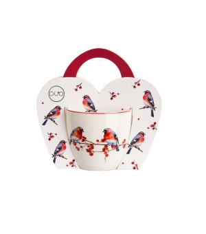 Kubek 460 ml "w koszyczku" CHRISTMAS BIRDS 3