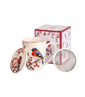 Kubek z zaparzaczem CHRISTMAS BIRDS 3