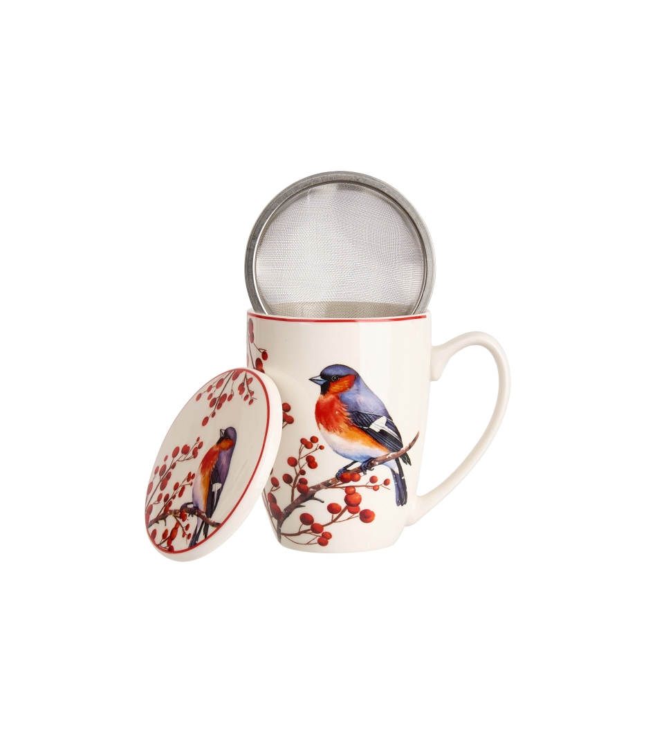 Kubek z zaparzaczem CHRISTMAS BIRDS 3