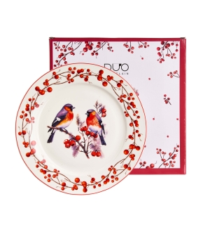 Talerz duży CHRISTMAS BIRDS 3