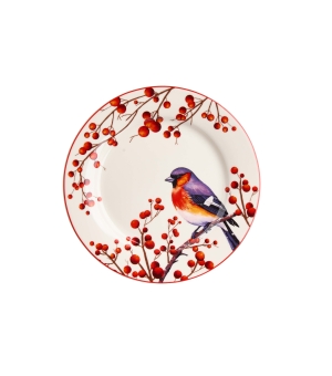 Komplet 2 talerze deserowe CHRISTMAS BIRDS 3