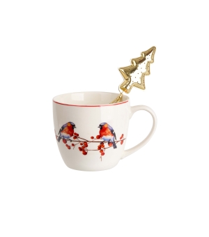 Kubek 460 ml z metalowym zaparzaczem CHRISTMAS BIRDS 3