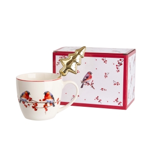Kubek 460 ml z metalowym zaparzaczem CHRISTMAS BIRDS 3