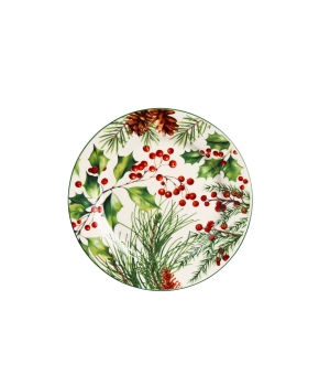 Komplet 2 talerze deserowe CHRISTMAS LEAVES