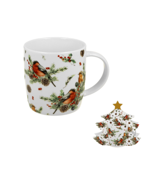 Kubek 400 ml w opakowaniu choinka CHRISTMAS BIRDS 1