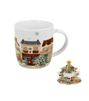 Kubek 400 ml w opakowaniu choinka CHRISTMAS CITY 2