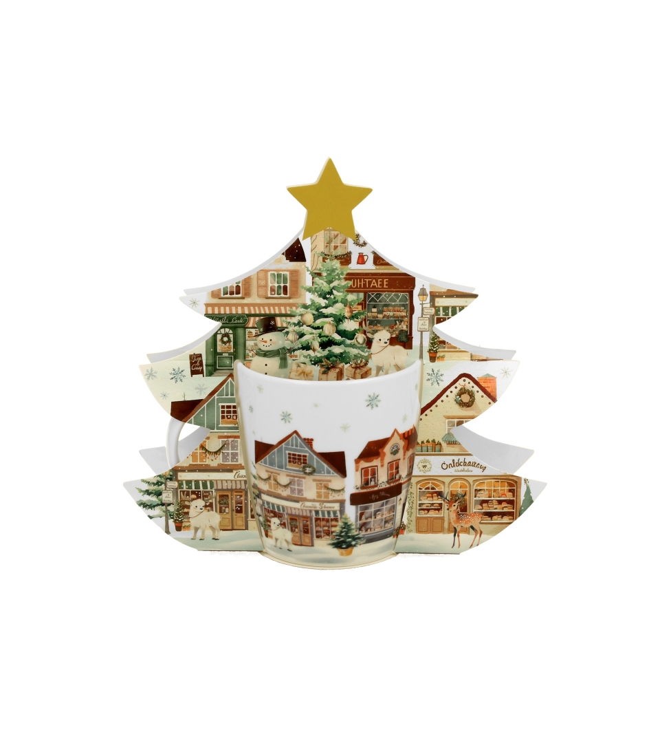 Kubek 400 ml w opakowaniu choinka CHRISTMAS CITY 2