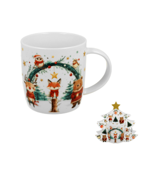 Kubek 400 ml w opakowaniu choinka CHRISTMAS CUTIES 2