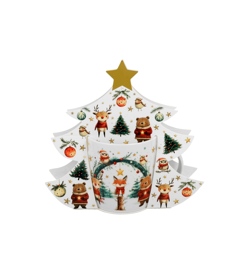 Kubek 400 ml w opakowaniu choinka CHRISTMAS CUTIES 2
