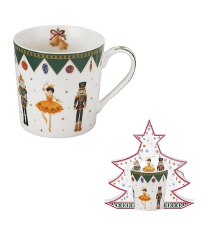 Kubek 360 ml w opakowaniu choinka NUTCRACKER