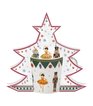 Kubek 360 ml w opakowaniu choinka NUTCRACKER