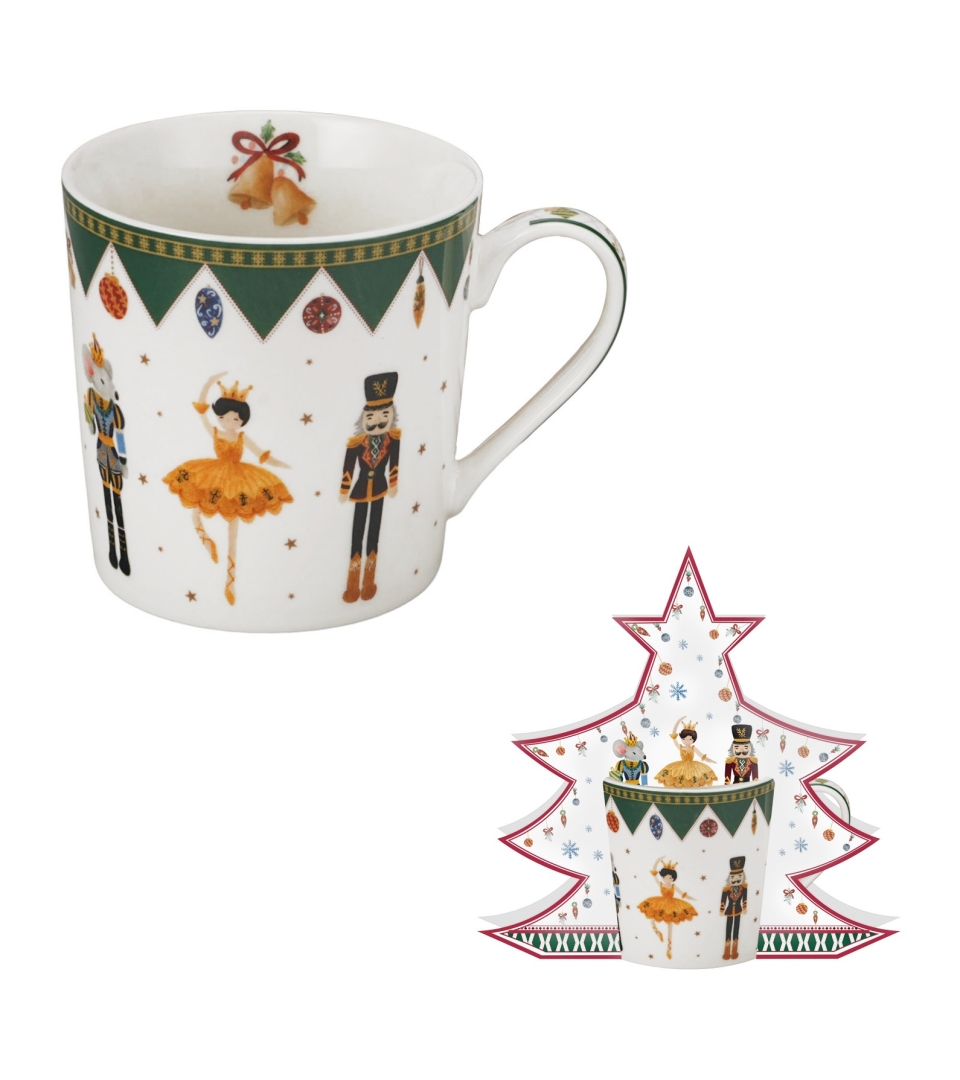 Kubek 360 ml w opakowaniu choinka NUTCRACKER
