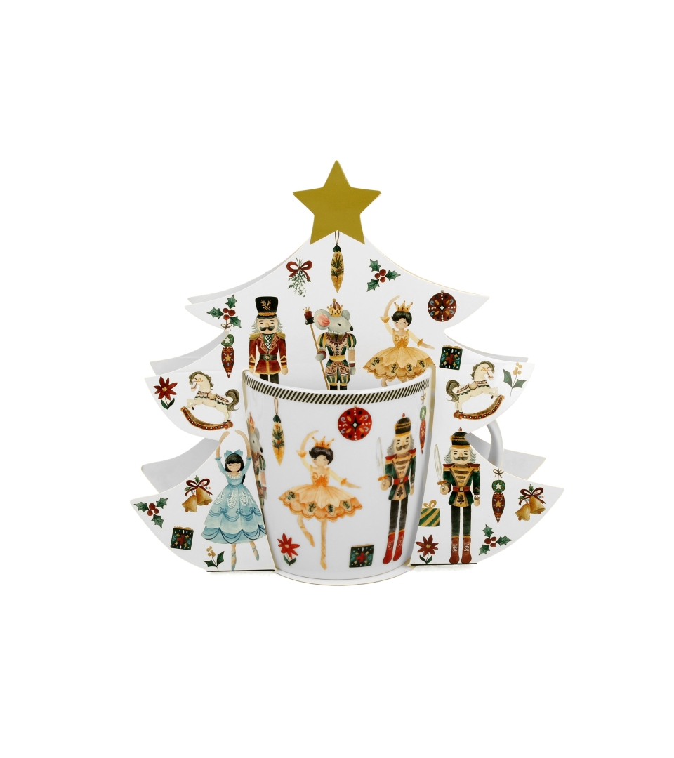 Kubek 400 ml w opakowaniu choinka CHRISTMAS NUTCRACKER