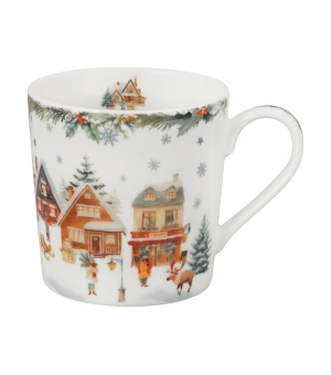 Kubek 360 ml w opakowaniu choinka CHRISTMAS VILLAGE