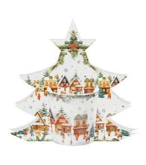 Kubek 360 ml w opakowaniu choinka CHRISTMAS VILLAGE