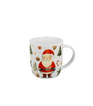 Kubek 400 ml w opakowaniu choinka SANTA CLAUS