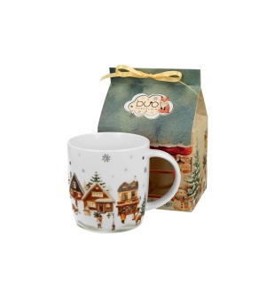 Kubek 400 ml w opakowaniu domek CHRISTMAS VILLAGE