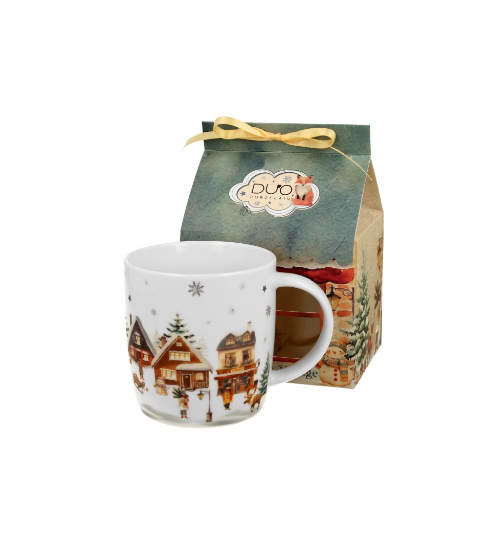 Kubek 400 ml w opakowaniu domek CHRISTMAS VILLAGE