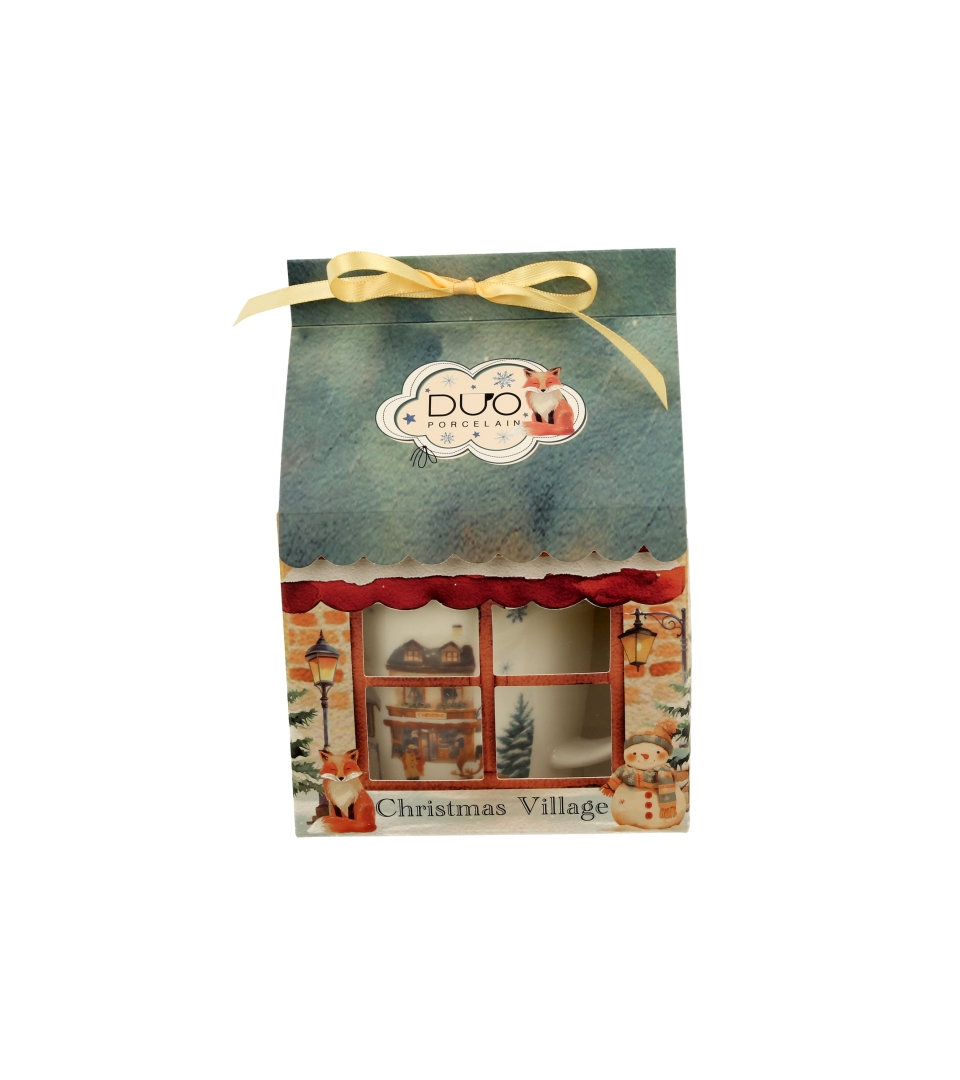 Kubek 400 ml w opakowaniu domek CHRISTMAS VILLAGE