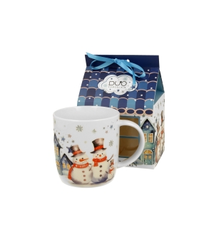 Kubek 400 ml w opakowaniu domek SNOWMAN