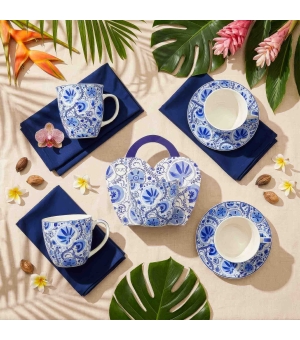 Filiżanka ze spodkiem NARESH BLUE