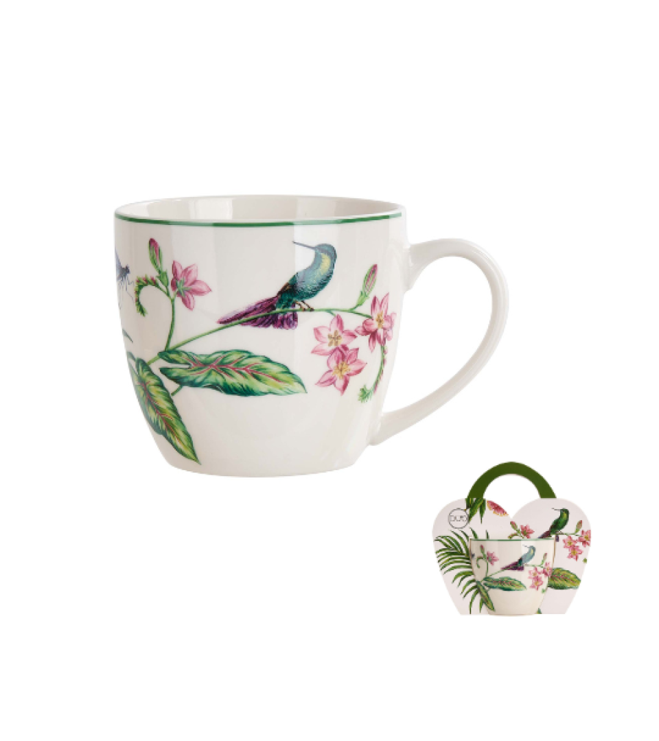 Kubek 460 ml w "koszyczku" SOUND OF PARADISE (sprzedaż w zestawach po 4 szt.)
