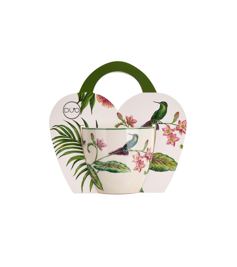 Kubek 460 ml w "koszyczku" SOUND OF PARADISE (sprzedaż w zestawach po 4 szt.)