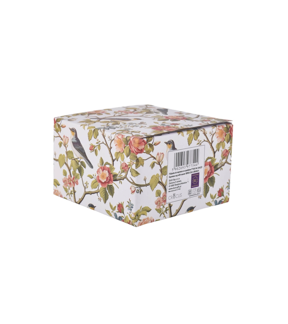 Filiżanka do espresso ze spodkiem PTAKI NA GAŁĘZI