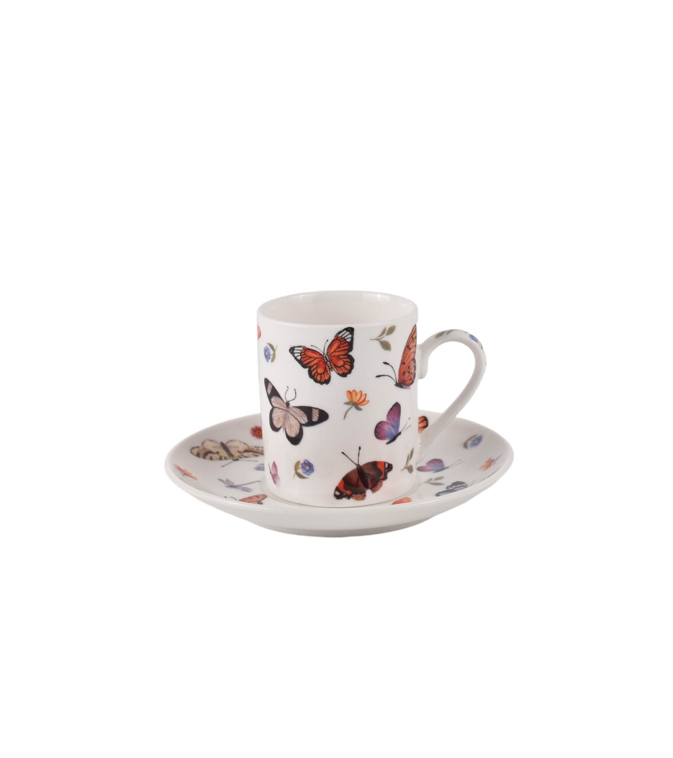 Filiżanka do espresso ze spodkiem BUTTERFLIES