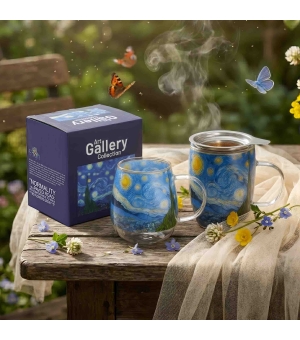 Kubek szklany STARRY NIGHT inspired by Van Gogh