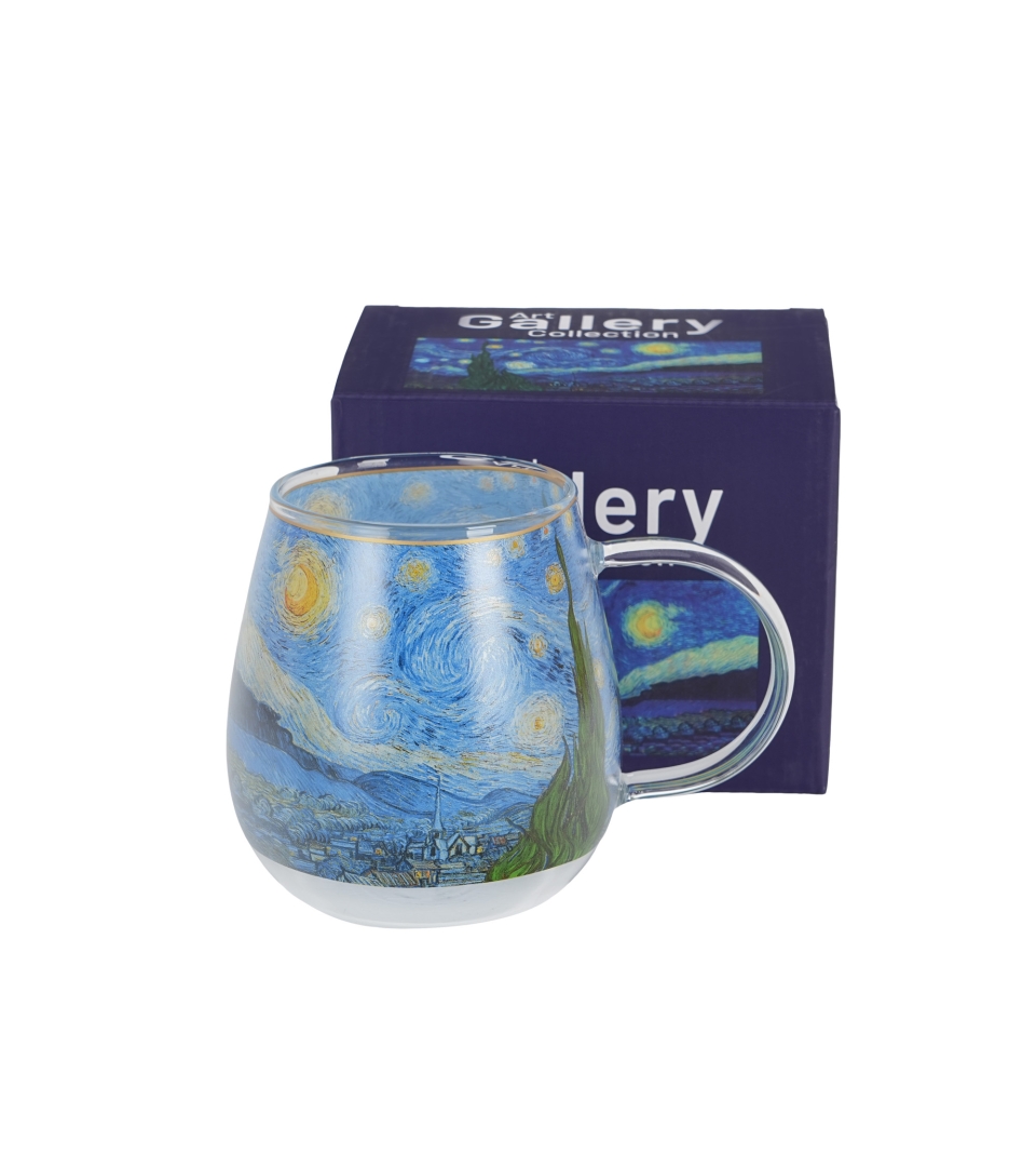 Kubek szklany STARRY NIGHT inspired by Van Gogh