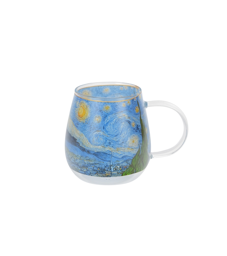 Kubek szklany STARRY NIGHT inspired by Van Gogh
