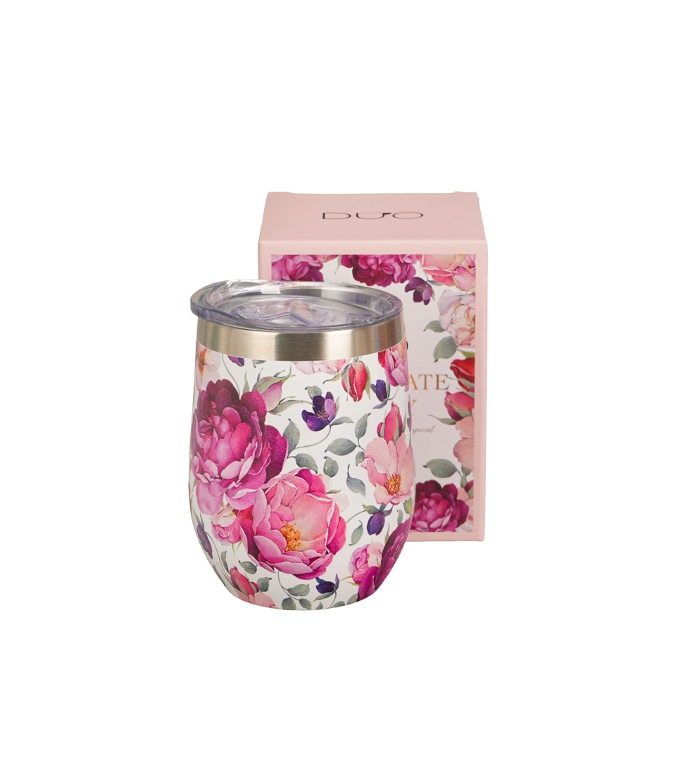 Kubek termiczny SPRING ROSES WHITE