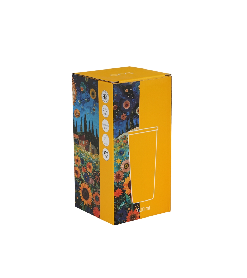 Kubek termiczny prosty MODERN SUNFLOWERS FIELD