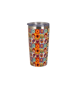 Kubek termiczny prosty SQUARES WITH CIRCLES inspired by W. Kandinsky