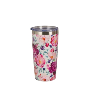 Kubek termiczny prosty SPRING ROSES WHITE